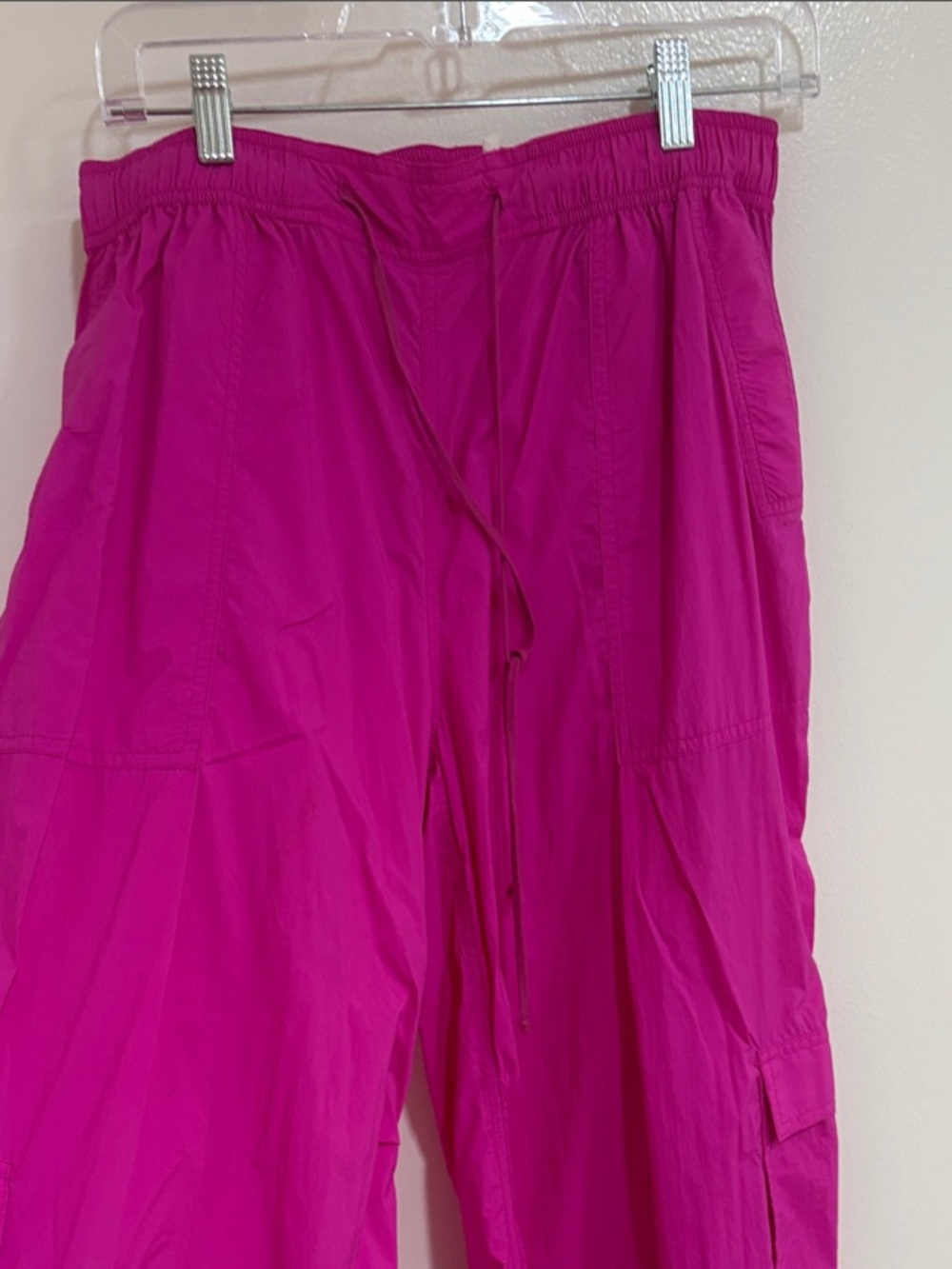 Anthropologie Women's Magenta Cargo Jogger Pants